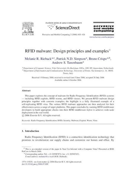 rfid virus design examples